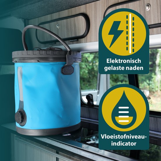 Colapz – Cruche pliable Premium 20 L – Réservoir d'eau de camping sans BPA avec couvercle verrouillable et robinet – Conteneur robuste pour eau potable, idéal pour l'extérieur, le jardin et le camping-car