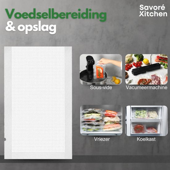 Savoré Kitchen Vacuum Bags Food - Multiple sizes - 150 pieces - Vacuum and sous vide bags - BPA free