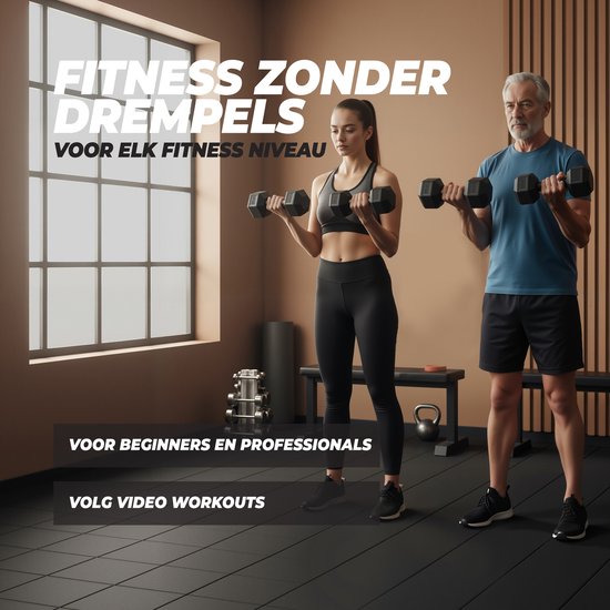 VirtuFit Hexa Dumbbell Pro - 17,5 kg - Haltère hexagonal - Musculation - À l'unité