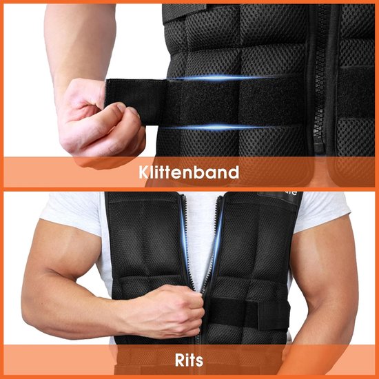 DH FitLife Gilet de musculation ajustable 10KG/20KG/30KG pour la musculation et le renforcement musculaire | gilet de musculation | gilet de course à pied femmes hommes | gilet d'entraînement physique
