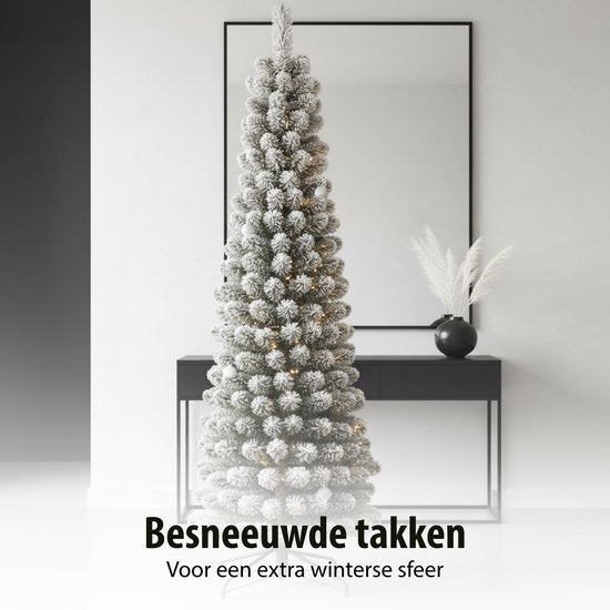 Black Box Trees Charlton : sapin de Noël artificiel étroit - H 185 x Ø 53 cm - Vert