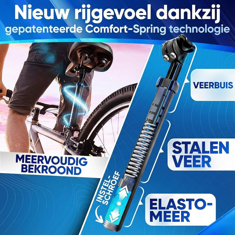 Nextcover Tige de selle à suspension Comfort-Spring - 27,2-34,9 mm - Noir
