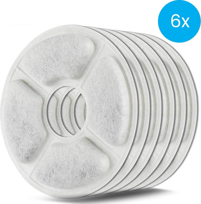 Filtres pour fontaines à chat Auronic - 6 pièces - 3 couches - pour fontaines Auronic AU3014