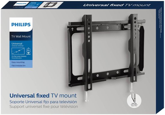 Support mural Philips SQM3221/00 - Support mural fixe pour téléviseurs jusqu'à 42 pouces et 25 kg - Dimensions VESA jusqu'à 200 x 200 mm