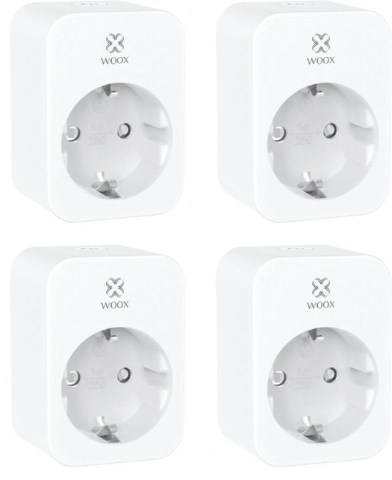 R6118, lot de 4 - Prise intelligente avec minuterie et compteur d'énergie - Compatible avec Alexa et Google Assistant