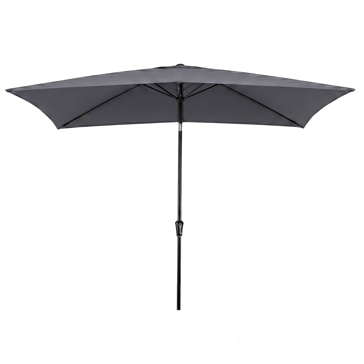 Parasol Coast - angle réglable - mât métallique - gris 3 x 2 m