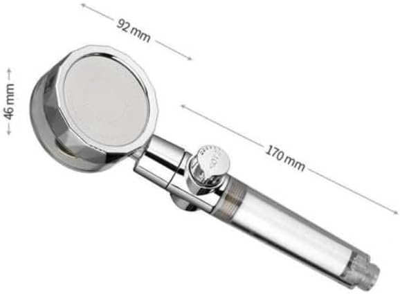 Pomme de douche EcoTornado - 31 x 13 cm - Argent - Économie d'eau - Avec turbine