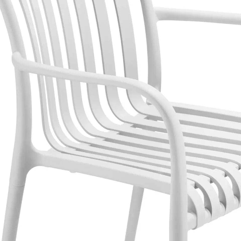 Tectake Chaises de jardin Alcudia, lot de 2 - Résistantes aux intempéries - Empilables - En plastique