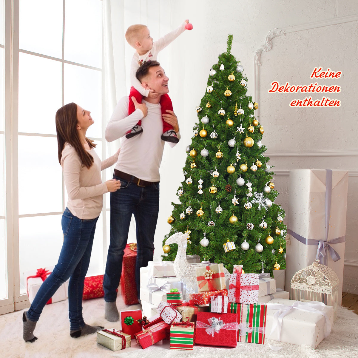 Coast Artificial Christmas Tree - 180cm - Arbre de Noël réaliste à 1000 branches - Convient pour l'intérieur et l'extérieur - Vert