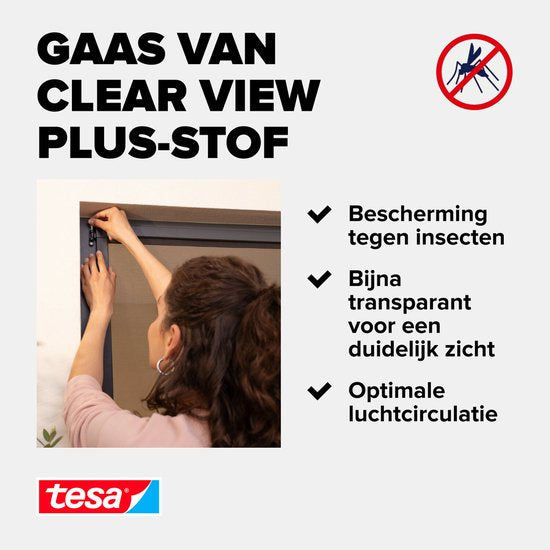 Moustiquaire tesa INSECT STOP en aluminium pour encadrement de porte - moustiquaire à cadre en aluminium, vue dégagée, anthracite - 100 x 220 cm
