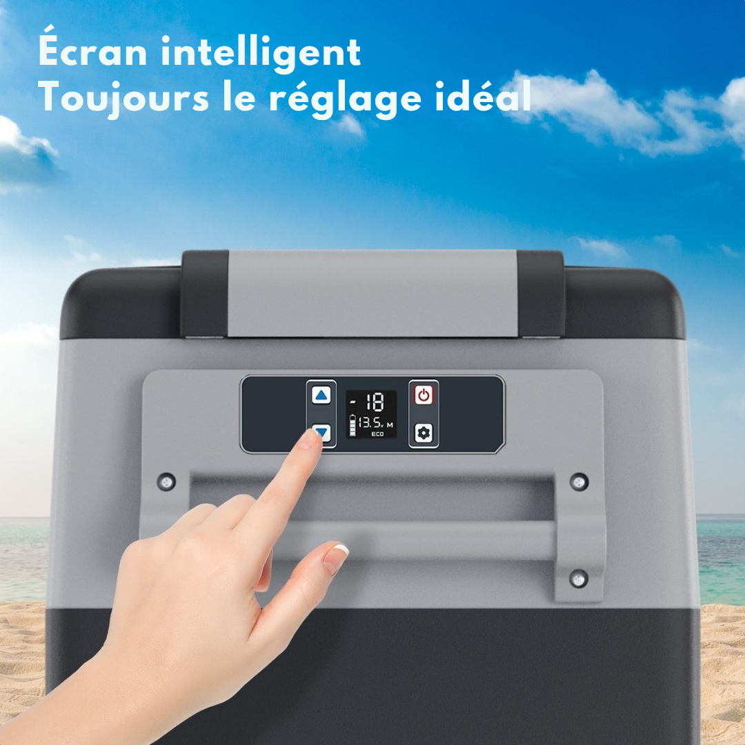 Glacière électrique à compresseur Auronic - Glacière - 40,5 L - 12 V et 240 V - Gris