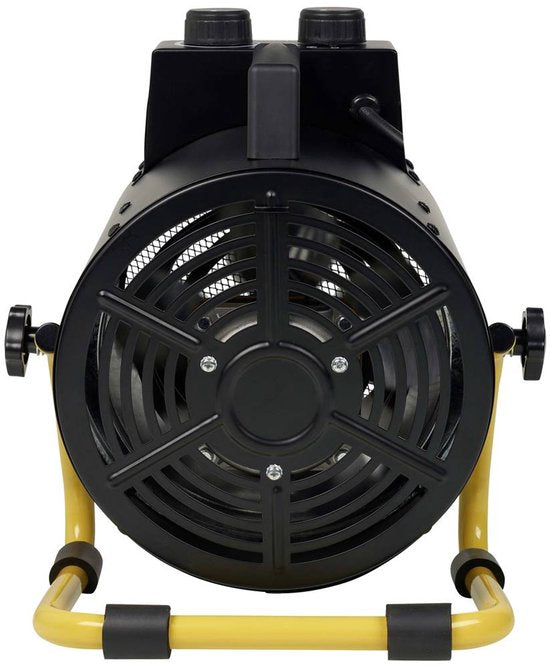 Radiateur industriel Tristar KA-5061 - 1 500 W - 3 000 W - 3 réglages - Thermostat réglable - Indice de protection IPX4 (résistant aux éclaboussures) - Noir/Jaune