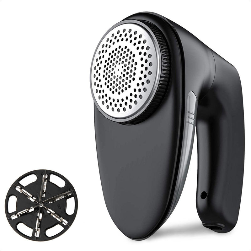Rasoir anti-bouloche vêtements rechargeable USB Auronic Sans fil, 2 accessoires supplémentaires, Noir
