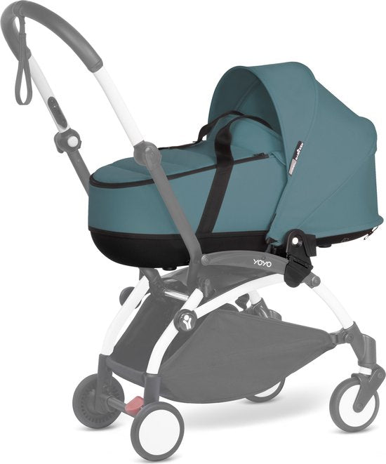 Nacelle de voyage Babyzen YOYO, Aqua - La nacelle comprend un matelas double épais, une coque aérée et un pare-soleil - Nécessite un châssis YOYO2 (vendu séparément)