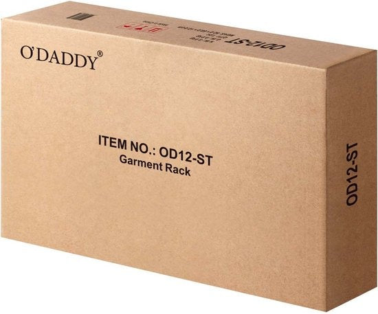 O'DADDY® Clothes Rack - Support de penderie - Double tige - Extensible et ajustable - Design stable - Capacité de charge de 110 kg - Métal - Argent