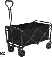 Infinity Goods Wagon - pliable - capacité de charge de 100KG - roues pivotantes - 90 x 50 x 75 CM - réglable - noir