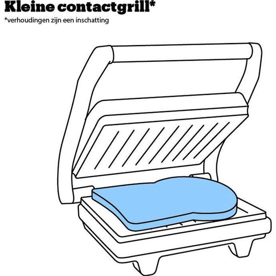 Grill de table Tristar - GR-2846 - 700 W - Appareil à croque-monsieur - Surface de cuisson 22,5 x 14 cm - Aluminium