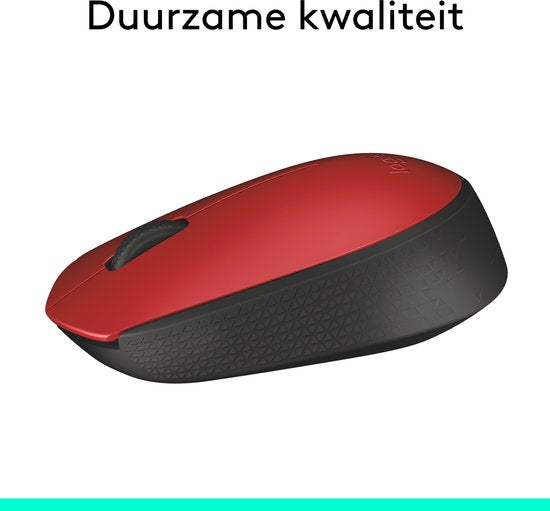 Logitech M171 - Souris sans fil - Compatible PC/Mac - Mini-récepteur USB inclus - Rouge