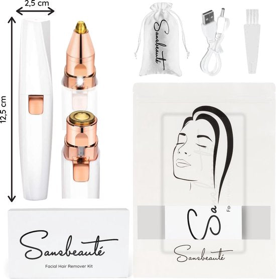 Tondeuse à sourcils - épilateur visage femme - Sansbeauté® - épilateur visage femme - épilatoire - épilateur visage impeccable - mini rasoir tondeuse - électrique