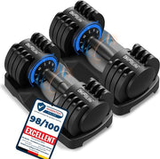 DH FitLife, ensemble d'haltères réglables de 2 à 12 kg avec 5 niveaux de poids, pour la musculation ; ensemble d'haltères courts avec disques peu encombrants pour l'entraînement à domicile ; haltères courts réglables, poids variables 5 en 1, lot de 2