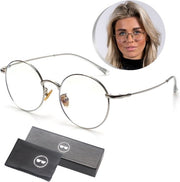 LC Eyewear Lunettes d'ordinateur - Lunettes à lumière bleue - Lunettes d'affichage - Métal - Unisexe - Argent