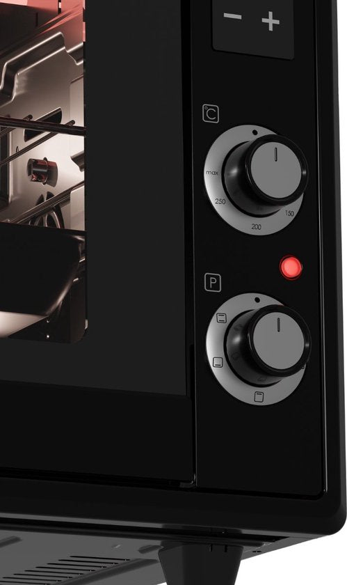 Wiggo WMO-E657(B) - Mini-four autonome - Électrique - 60 cm - 65 litres - 2 000 W - Garantie 5 ans - Noir
