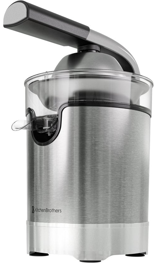 KitchenBrothers Presse-agrumes - Compact - Avec bec et levier de pression - 0.35L - acier inoxydable