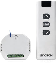 HeySmart Module wifi intelligent pour volets avec télécommande, compatible avec l'appli pour la télécommande, fonction minuterie, encastré 503 ou rail DIN, facile à installer.