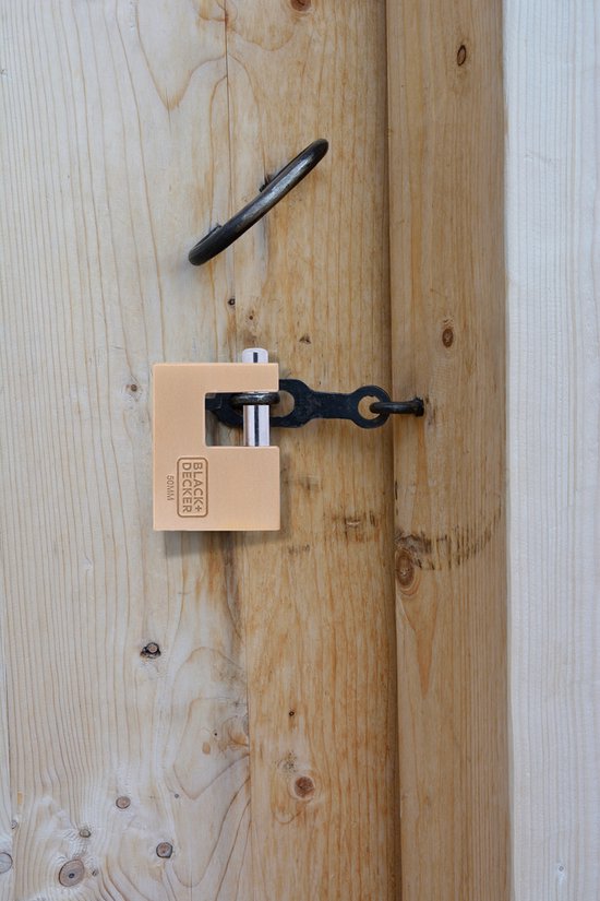 BLACK+DECKER Cadenas - 50mm - 3 clés incluses - Laiton massif