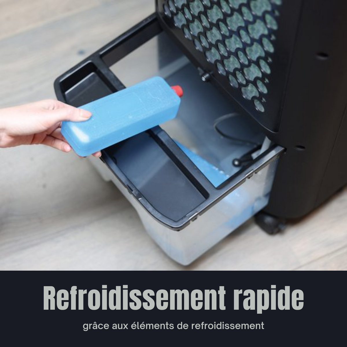 Refroidisseur d'air 3 en 1 - JAP Appliances Edmonton -  Ventilateur, Ioniseur et Humidificateur - Avec télécommande et minuterie - Noir mat