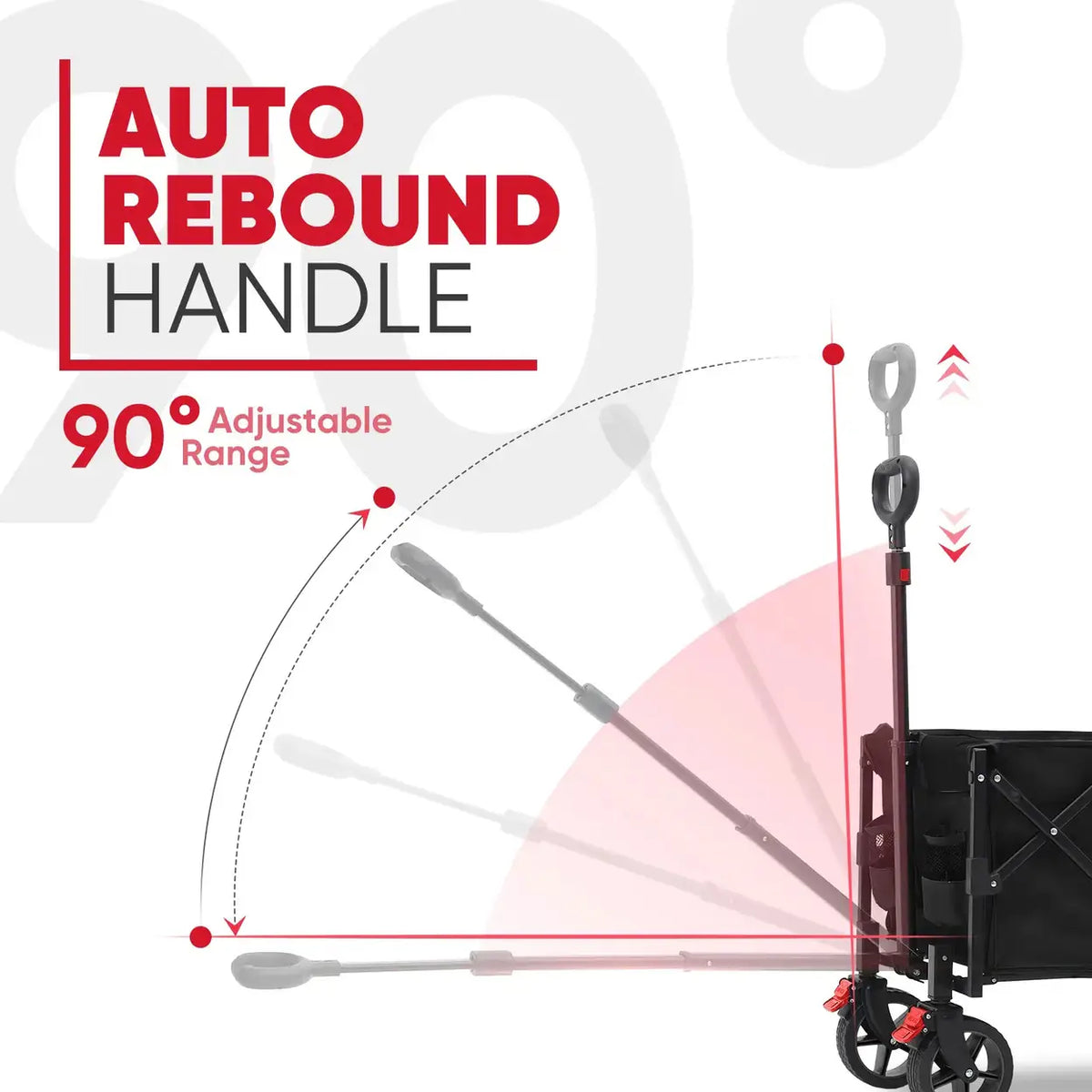 Chariot pliable Sunula 226,8 L – Jusqu’à 100 kg – Avec roulettes pivotantes – Pour le camping et les animaux de compagnie