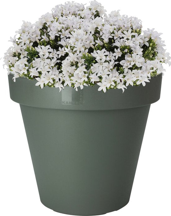 Pot de fleurs Pro Garden - vert foncé - rond - D40 cm - plastique - pot de fleurs - jardin extérieur