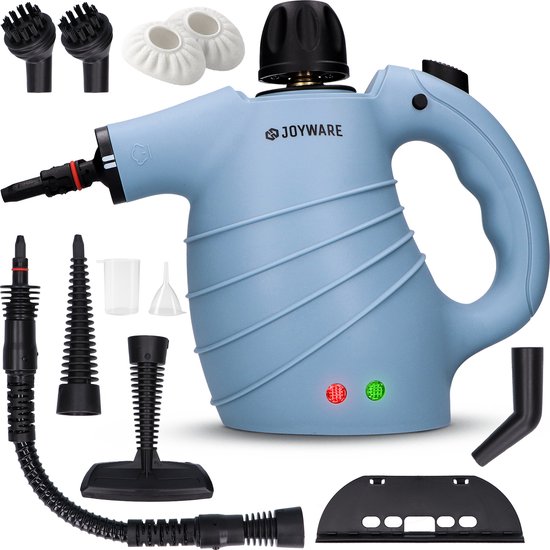 Joyware® Nettoyeur vapeur 13-en-1 S1 – Nettoyeur vapeur à main puissant – Nettoyeur de tapis et détachant pour canapés, salles de bains et tissus d'ameublement – Nettoyeur vapeur – 1050 W – 450 ml