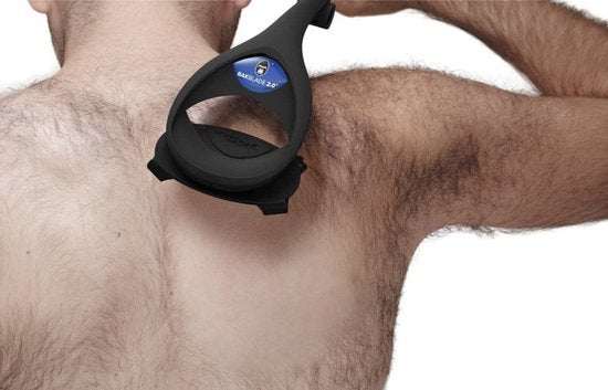 baKblade Back Shaver Elite - rasage du dos pour hommes - rasoir du dos avec 2 lames - épilation facile du dos avec lame arrière - tondeuse pour hommes - Bodygroomer