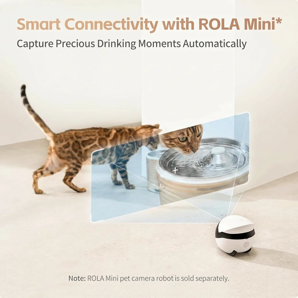 Fontaine à eau intelligente Enabot EBO ROLA - 5 000 mAh