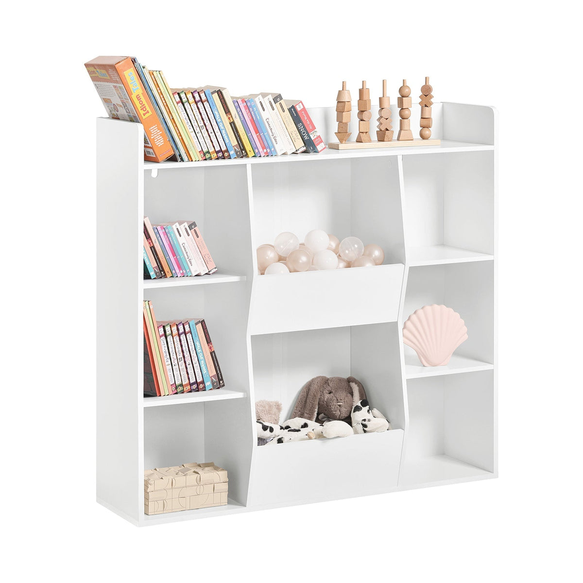 SoBuy KMB55-W Bibliothèque pour enfants - MDF - 106 x 30 x 104 cm - Blanc