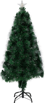 Décoration de Noël Sapin de Noël en fibre optique - étoiles lumières led et pointe - 60 cm - 8 fonctions