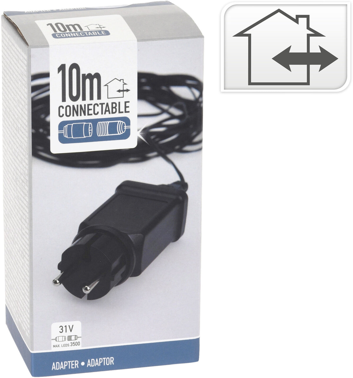 Nampook - Adaptateur de départ - 2 pcs - pour les lumières de Noël connectables - 10 mètres