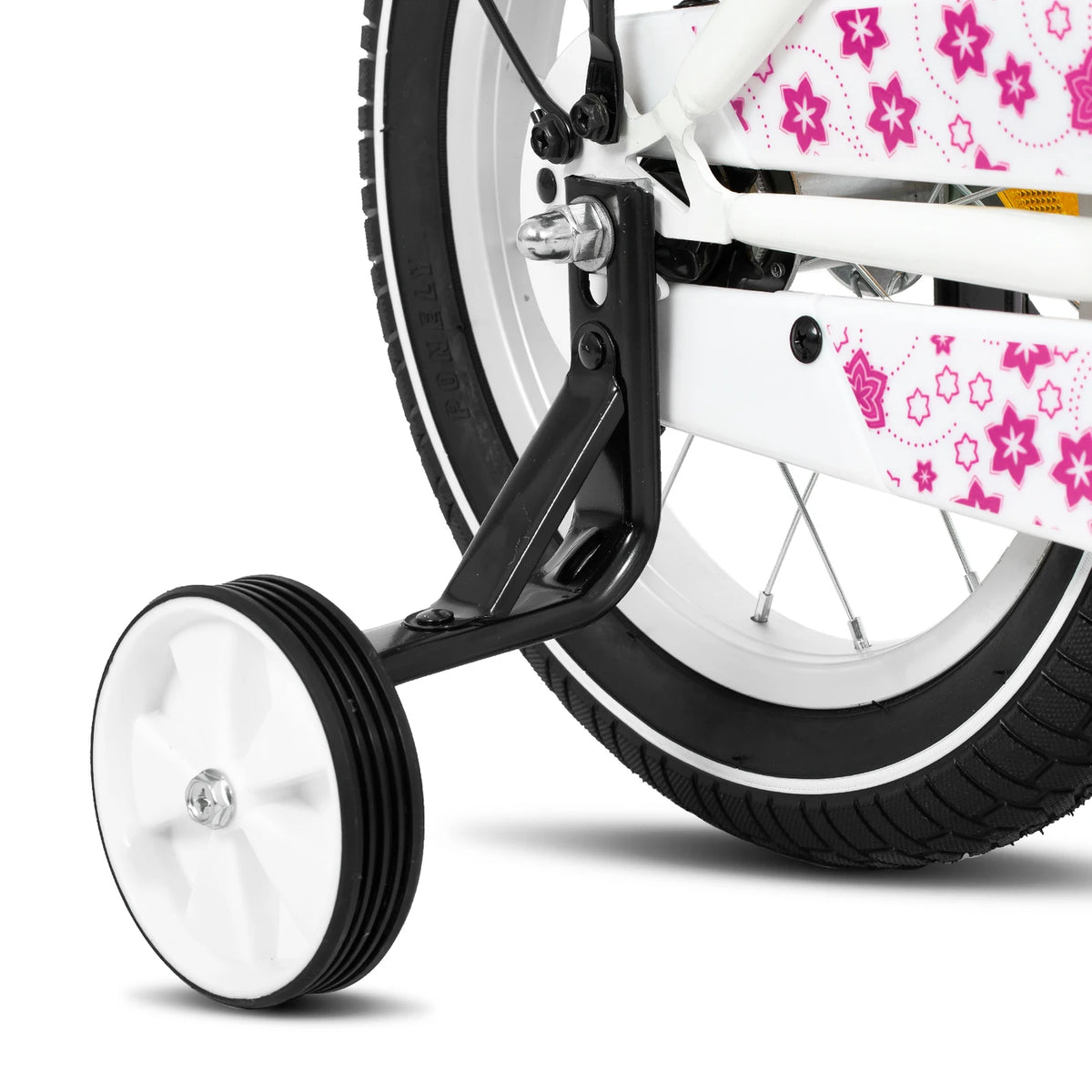 Vélo pour enfant Hiland Starry 12 pouces - Rose - avec roues d'appoint, 2 à 7 ans