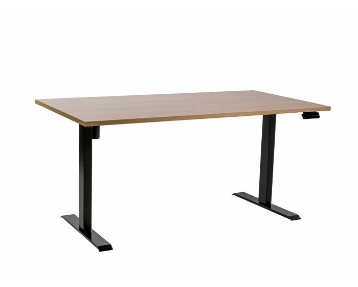 Bureau assis-debout électrique OfficeCity Basic – Réglable de 73,5 à 123,5 cm – 1 moteur – Plateau en mélaminé