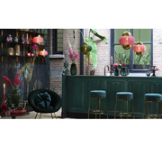 Suspension Light & Living Cetara - Perles roses/bronze - 33 x 38 cm