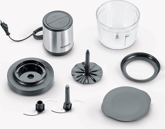 Hachoir Severin KM 3867 - hachoir électrique - 400 W - Noir (mat), acier inoxydable (brossé), verre