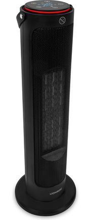VONROC Chauffage électrique - chauffage soufflant - 1200W/2000W - modèle tour - céramique - mode ECO - fonction swing - affichage LED - télécommande incluse - thermostat et minuterie - 20m2