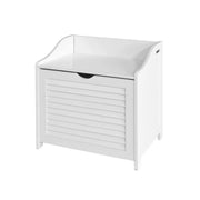 SoBuy Panier à linge avec couvercle - 50 x 35 x53 cm - Blanc