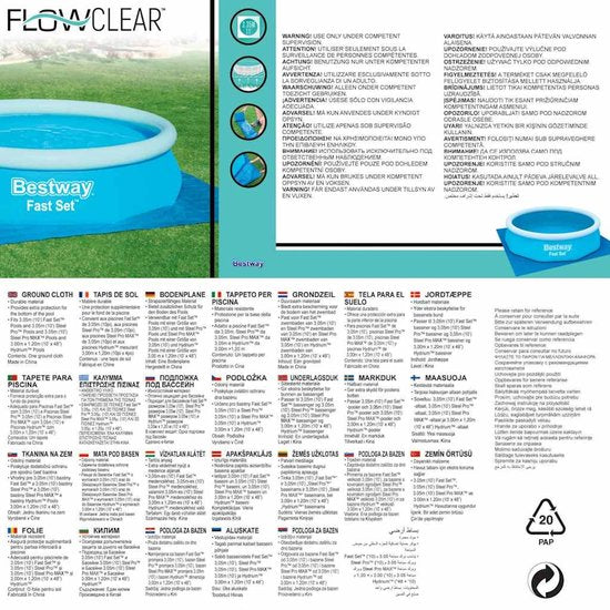 Bestway TAPIS DE SOL 335 CM