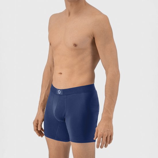 Fibershirts Anti-Sweat Boxer Shorts - Sweat Pad intégré - MicroModal respirant - Anti-Transpiration - Hommes - Taille L - Marine