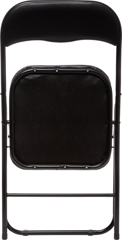 Chaise pliante avec assise en PVC - Noir - 44 x 48 x 79 cm - Métal - Chaises d'appoint - Pliable