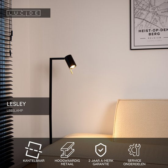 Lucide LESLEY - Lampe de lecture - 1xGU10 (MR16) - Noir