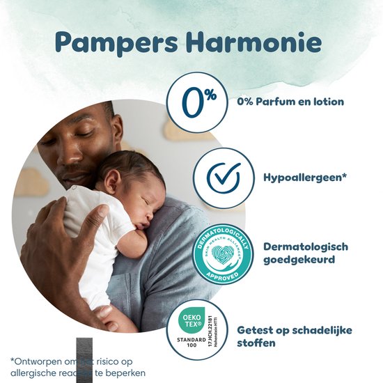 Couches Pampers Harmonie, taille 6, coffret mensuel - 144 couches - 13 kg et plus