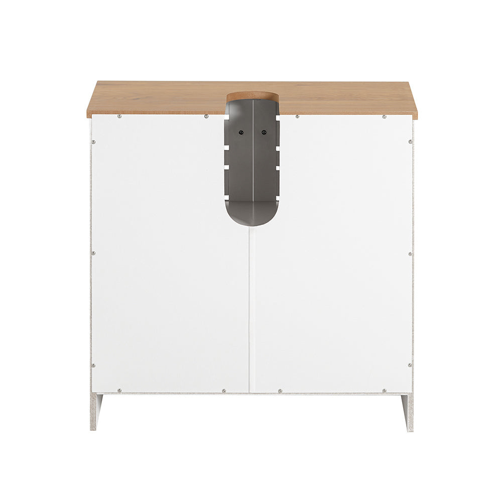 SoBuy Meuble de salle de bain - 2 couches - 2 portes - 60 x 30 x 59 cm - blanc
